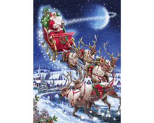 Load image into Gallery viewer, Santa's Sleigh - Large Half Cracker - 140 Piece Wooden Wenthworth Puzzle