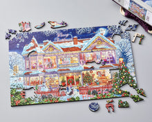 Load image into Gallery viewer, Merry Christmas House-  250 Piece Wooden Wentworth Puzzle