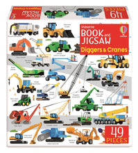 Load image into Gallery viewer, Diggers and Cranes - Book and Jigsaw