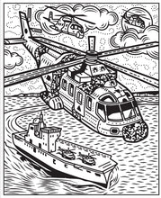 Load image into Gallery viewer, Planes and Helicopters Magic Painting Book