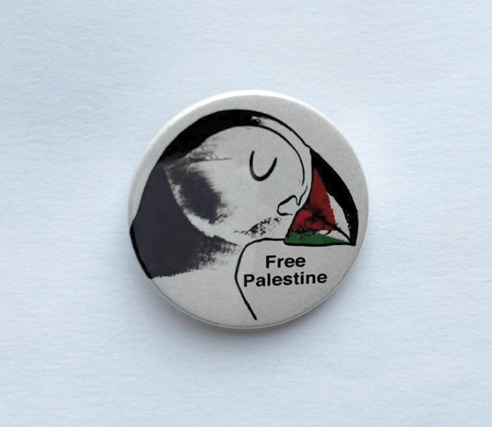 Free Palestine Badge - Puffin