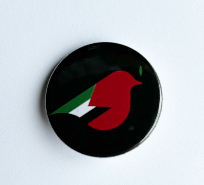 Free Palestine Badge - Palestine Sunbird