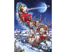 Load image into Gallery viewer, Santa&#39;s Sleigh - Large Half Cracker - 140 Piece Wooden Wenthworth Puzzle
