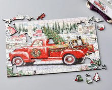 Load image into Gallery viewer, Christmas Truck- Wooden Wentworth Puzzle
