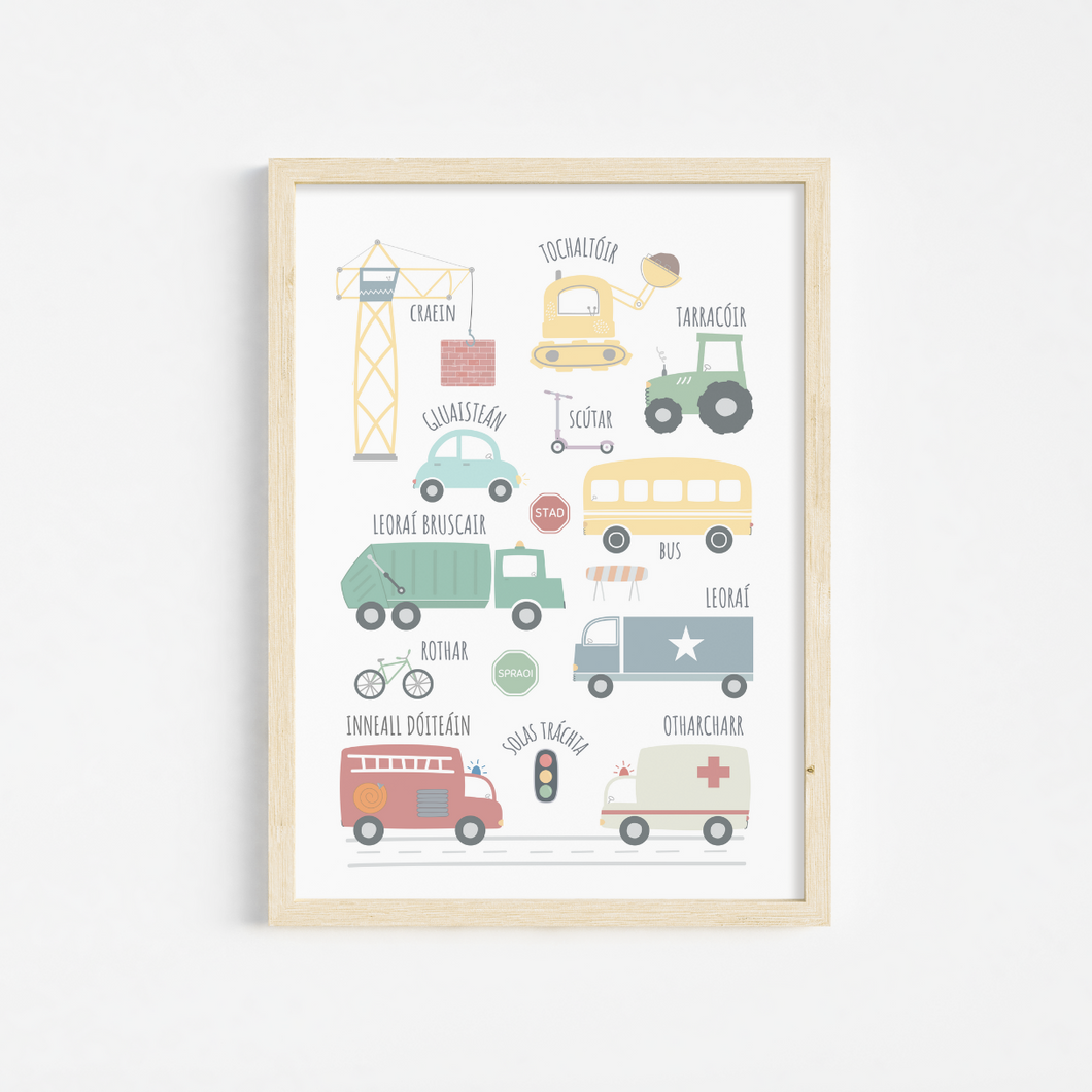 Irish Vehicles Print- Feithiclí