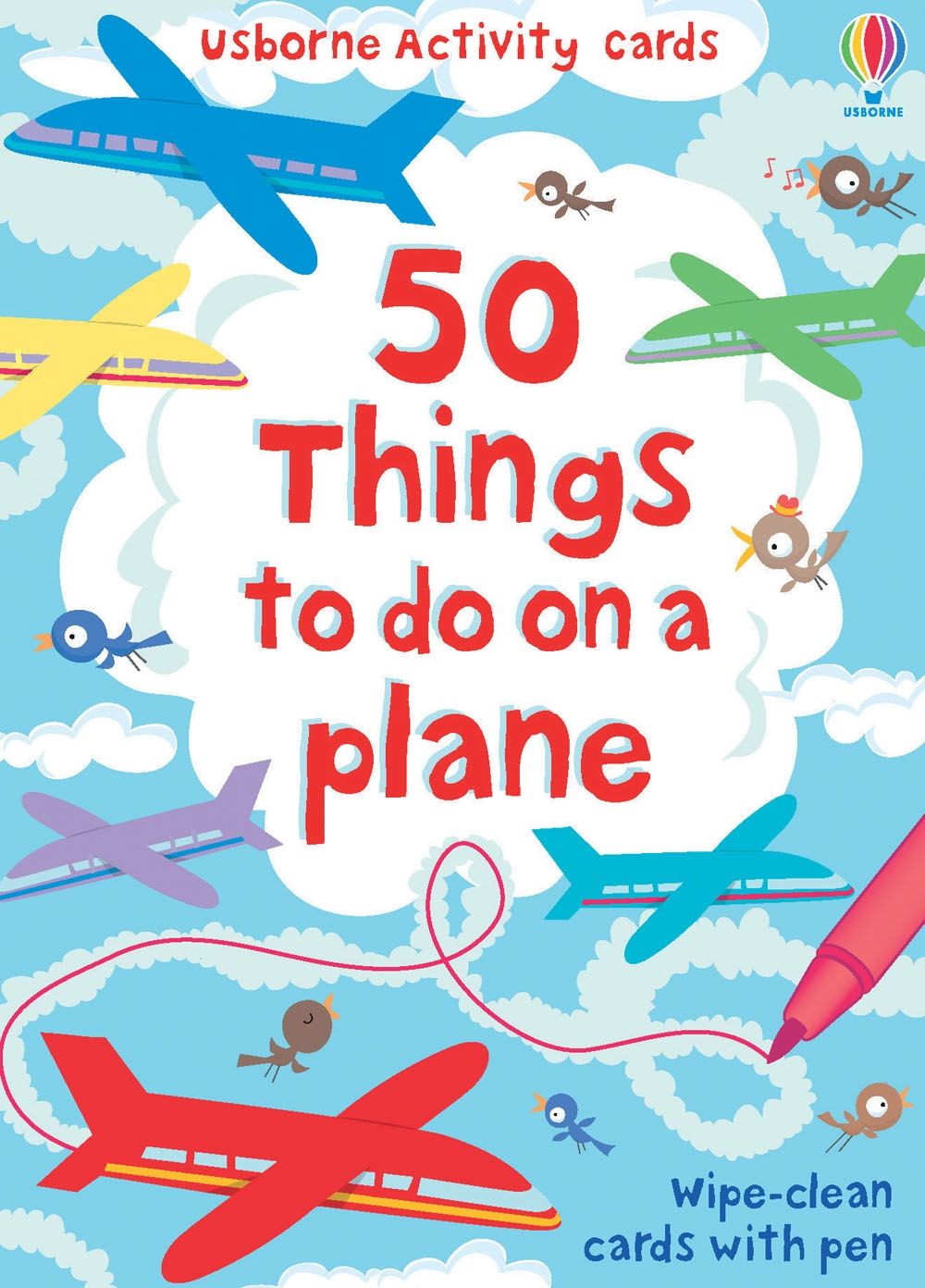 50 things to do on a plane wipe-clean cards